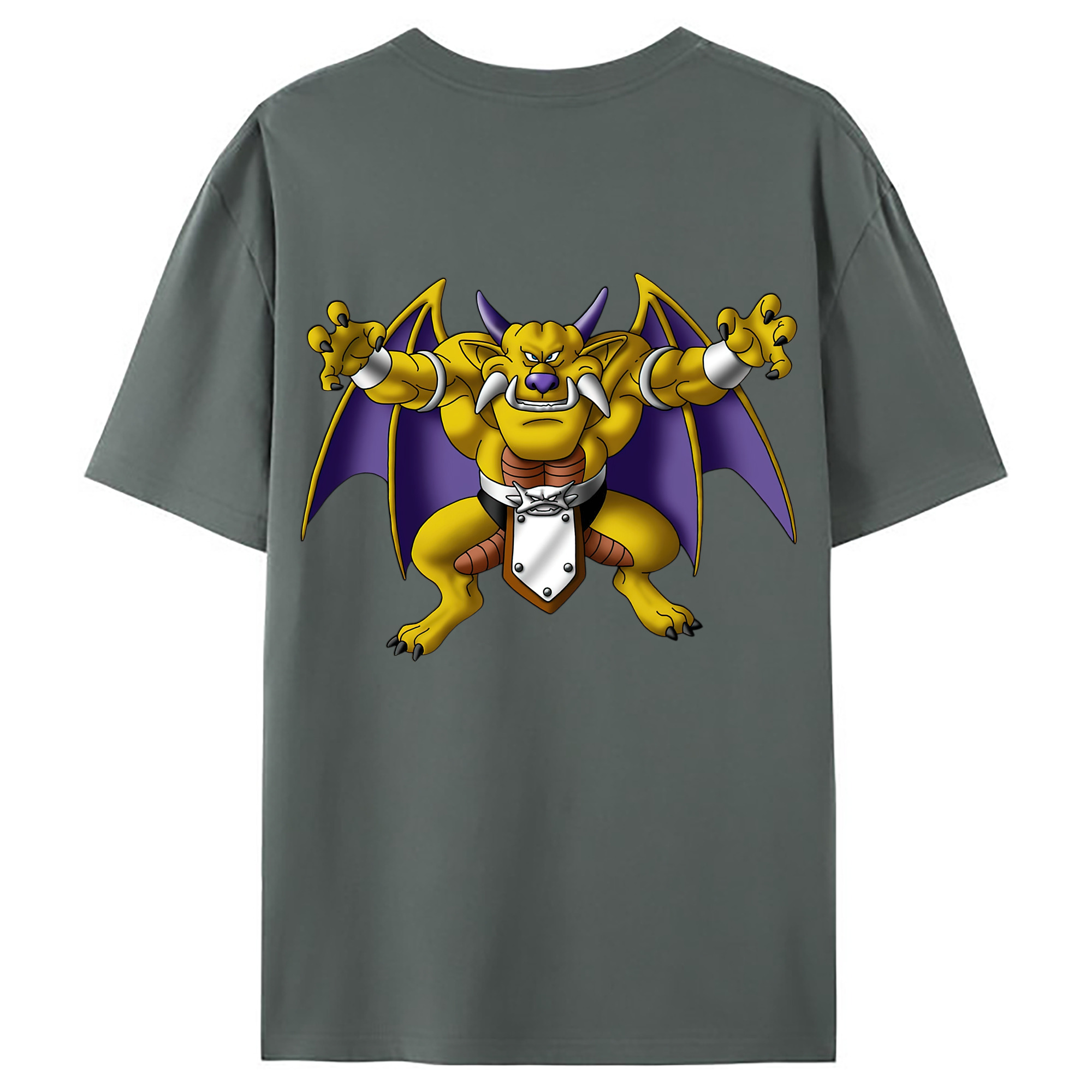 （画像用） ドラゴンクエスト Doragon Kuesuto Dragon Quest 綿100％ メンズ半袖Tシャツ（バックプリント） 通気性
